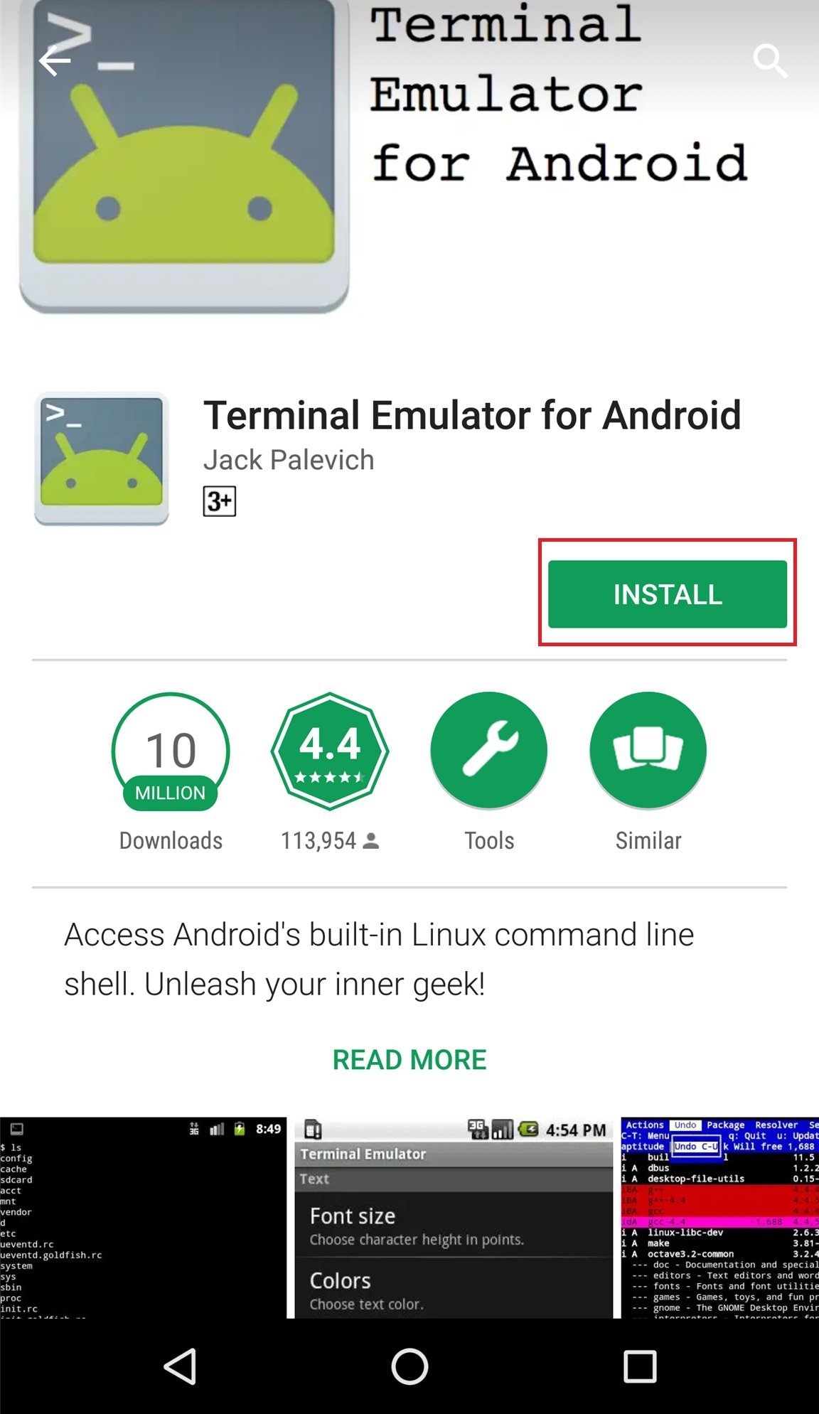 change android mac using terminal emulator